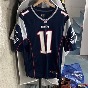 Nike adult Patriots Navy #11 Football Jersey